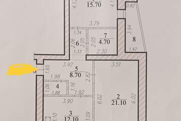 2-к квартира, 74 м², 6/9 эт.