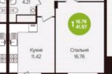 1-к квартира, 44 м², 12/12 эт.