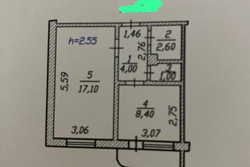 1-к квартира, 35,7 м², 8/9 эт.