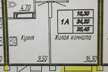 1-к квартира, 37 м², 4/10 эт.