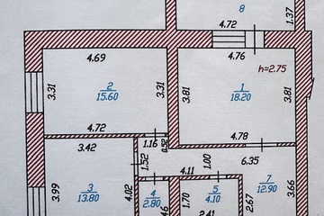 2-к квартира, 76 м², 9/9 эт.