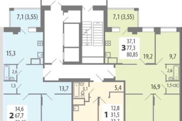 1-к квартира, 35,9 м², 5/15 эт.