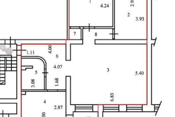 3-к квартира, 95,2 м², 1/6 эт.