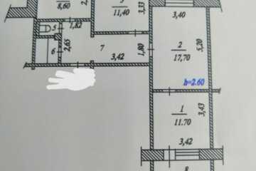 3-к квартира, 64,2 м², 8/10 эт.