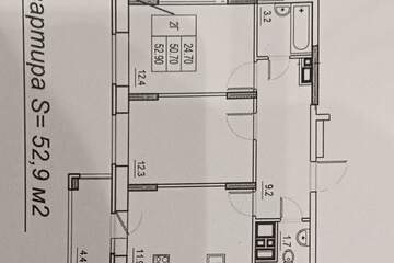 2-к квартира, 55,1 м², 2/15 эт.